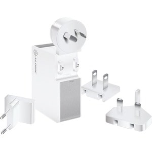 ALOGIC USB-C Laptop/Macbook Wall Charger 60W with Power Delivery- Travel Edition with AU, EU, UK, US Plugs and 2m Cable - 