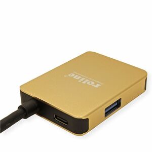 Roline USB-Typ C Docking Station für Desktop-PC, Notebook, TV, Monitor, Projektor, Tastatur, Maus, Solid State-Laufwerk, F