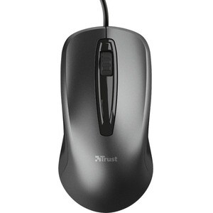 Trust Carve Maus - USB Typ-A - Optisch - 3 Taste(n) - Schwarz - Kabel - 1200 dpi Auflösung - Scroll-Rad - Symmetrisch