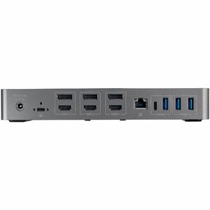 StarTech.com USB-C & USB-A Dock, Hybrid Triple Monitor Laptop Docking Station DisplayPort & HDMI 4K 60Hz/85W PD/6x USB/GbE