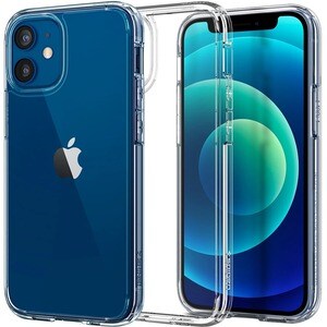 Spigen Ultra Hybrid Case for Apple iPhone 12 mini Smartphone - Crystal Clear - Thermoplastic Polyurethane (TPU), Polycarbo
