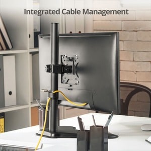 SIIG Height Adjustable Single Monitor Freestanding Desk Stand for 13" to 32" - Heavy duty free standing desk stand for up 