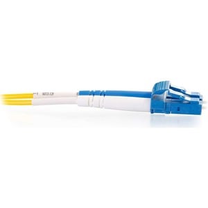 C2G 3m LC-LC 9/125 OS2 Duplex Single-Mode PVC Fiber Optic Cable - Yellow - 9.84 ft Fiber Optic Network Cable for Network D