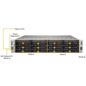 Supermicro SuperServer 6029TR-DTR - 2U 可机架安装 - P LGA-3647插座 - 2 x 处理器支持 - Intel C621 芯片 - 1 TB DDR4 SDRAM DDR4-2666/PC4-21