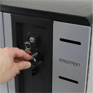 Ergotron 笔记本电脑柜 - 高达 35.6 cm (14") 支持屏幕 - 2.31 kg 承载量 - 35.6 cm 高度 x 55.9 cm 宽度 x 62.2 cm 深度 - 台式机 - 钢 - 黑, 银 - 用于 平板, Chr