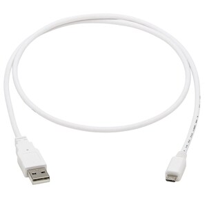 Eaton Tripp Lite Series Safe-IT USB 2.0 A to Micro-B Antibacterial Cable (M/M), White, 3 ft. (0.91 m) - 3 ft Micro-USB/USB