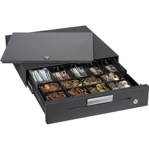 ANKER MDX43 Kassenlade - 5 Banknotenfächer - 9 Münzfächer - 3 Schließmodi - Edelstahl - Anthrazit - 92,5 mm Höhe x 420 mm 