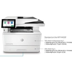 HP LaserJet M430f Laser Multifunction Printer-Monochrome-Copier/Fax/Scanner-42 ppm Mono Print-1200x1200 Print-Automatic Du