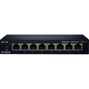 Commutateur Ethernet D-Link DGS-108 8 Ports - 2 Couche supportée - 4,62 W Power Consumption - Paire torsadée - Bureau - 5 