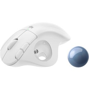 Logitech ERGO M575 Rato - Bluetooth - USB - Ótico - 5 Taste(n) - Branco - Sem fios - 2.40 GHz - 2000 dpi - Roda de deslocação