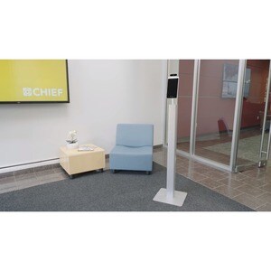 Chief Tablet Floor Stand, Column Mounted - 4.54 kg Load Capacity - Floor - Silver