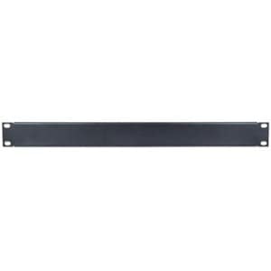 19" Blank Panel, 1U, Black - Steel - Jet Black - 1U Rack Height - 483 mm Width x 9 mm Depth