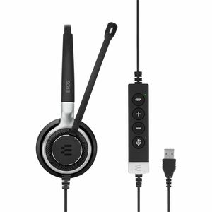 EPOS | SENNHEISER IMPACT SC 660 ANC USB-A Kabelgebundenes Stereo Headset - Schwarz, Silber - Geräuschunterdrückung Mikrophon