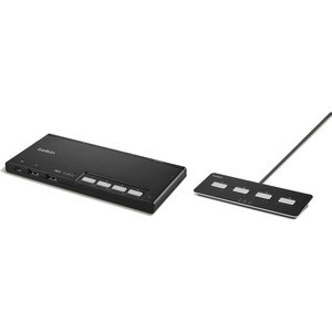 Belkin 4-Port Dual Head DP Modular Secure KVM Switch PP4.0 W/ Remote - 4 Computer(s) - 1 Local User(s) - 3840 x 2160 - 4 x