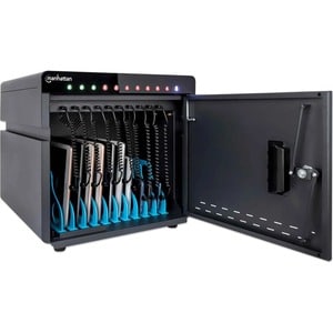 Charging Cabinet/Cart via USB-C x10 Devices Desktop, Power Delivery 18W per port (180W total), Suitable for iPads/other ta