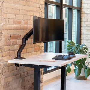 Ergotron Mounting Arm for Monitor, Display Screen, Curved Screen Display - Black - Landscape/Portrait - Height Adjustable 