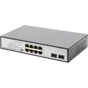 Digitus 8-Port Gigabit PoE Switch, 19 Zoll, Unmanaged, 2 Uplinks. Switch-Typ: Unmanaged. Basic Switching RJ-45 Ethernet Po
