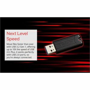 32GB PinStripe USB 3.2 Gen 1 Flash Drive - Business 10pk - Black - 32 GB - USB 3.0 - Black