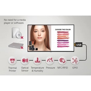 LG 55UH5F-H 139.7 cm (55") LCD Digital Signage Display - Energy Star - 3840 x 2160 - LED - 500 cd/m² - 2160p - USB - HDMI 