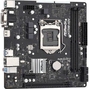 ASRock H370M-HDV Desktop-Mainboard - Intel H370 Chipsatz - Socket H4 LGA-1151 - Micro ATX - Core Processor Supported - 64 