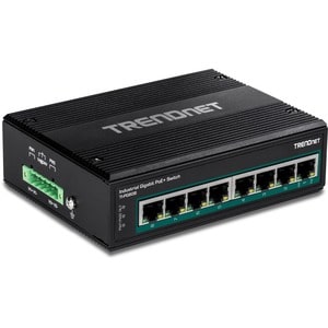 Conmutador Ethernet TRENDnet  TI-PG80B 8 - Nuevo - 2 Capa compatible - Par trenzado - Riel DIN montable, Montable en Pared
