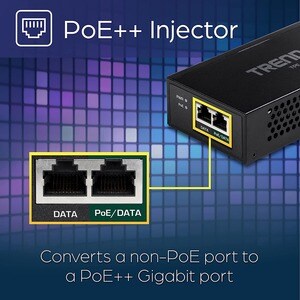 Injecteur POE TRENDnet - Conforme aux normes TAA - 120 V AC, 230 V AC Entrée - 1 x Gigabit Ethernet Port(s) d'entrée - 95 W
