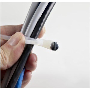 StarTech.com CBMZTS10N6. Typ: Lösbarer Kabelbinder, Materialien: Nylon, Kunststoff, Produktfarbe: Weiß. Länge: 4 mm, Breit