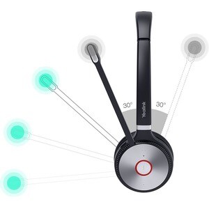 Yealink WH62 Dual Teams Kabellos Kopfbügel Stereo Headset - Binaural - Ohraufliegend - 20 Hz bis 10 kHz Frequenzgang - 160