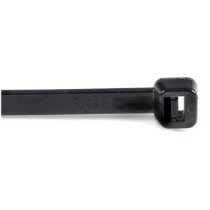 StarTech.com 100 Pack 8" Cable Ties - Black Large Nylon/Plastic Zip Ties Adjustable Network Cable Wraps UL TAA - Cable Tie