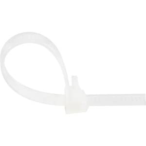 StarTech.com 100 Pack 5" Reusable Cable Ties - White Small Releasable Nylon/Plastic Zip Ties Resealable Adjustable Network