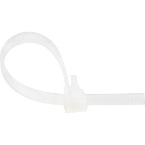 StarTech.com 100 Pack 6" Reusable Cable Ties - White Medium Releasable Nylon/Plastic Zip Ties Resealable Adjustable Networ