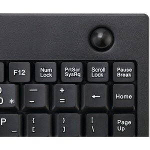 Adesso AKB-310UB Keyboard - Cable Connectivity - USB Interface - Trackball - English (US) - Black - Membrane Keyswitch - 1