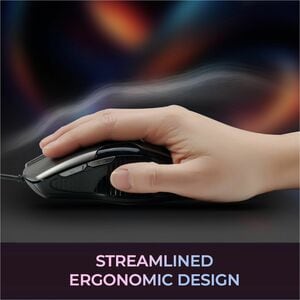 Adesso iMouse X1 Gaming Mouse - USB - Optical - 6 Button(s) - Black, Grey - Cable - 3200 dpi - Scroll Wheel - Right-handed