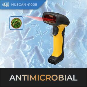 Adesso NuScan 4100B Industrial, Hospitality, Warehouse Handheld Barcode Scanner - Wireless Connectivity - Yellow - 200 sca