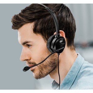 Adesso Xtream P1 Wired Over-the-head Mono Headset - Black - Monaural - Supra-aural - 32 Ohm - 20 Hz to 20 kHz - 180 cm Cab