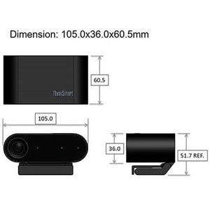 Lenovo Video Conferencing Camera - 60 fps - USB 3.2 Gen 1 - 3840 x 2160 Video - For Computer