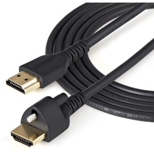 StarTech.com Cavo HDMI 2.0 da 2m con connettore a vite di bloccaggio - Cavetto HDMI 4K 60Hz HDR - Filo HDMI con Ethernet a