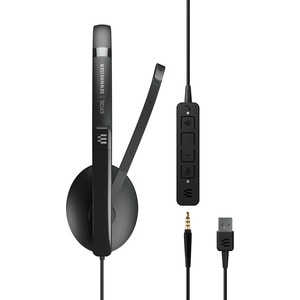 EPOS | SENNHEISER ADAPT 135T USB II - Mono - USB, Mini-phone (3.5mm) - Wired - On-ear - Monaural - Ear-cup - 7.6 ft Cable 