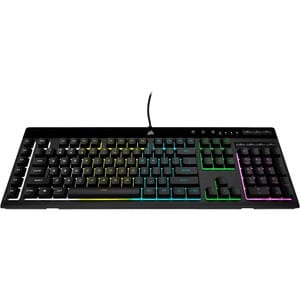 Corsair K55 RGB PRO Gaming Keyboard - Cable Connectivity - USB 2.0 Type A Interface - RGB LED - 110 Key Multimedia, Macro,