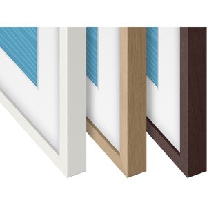 Samsung (2021) 50" The Frame Customizable Bezel - Modern Teak - 44.39" x 25.60" Frame Size - Rectangle - Landscape - Magne