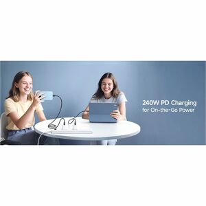 Cable Matters USB-C Cable with 20Gbps, 4K Video Resolution, 240W Power Delivery - 1.8 ft (0.55 m) USB-C AV/Data Transfer C