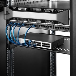 Vented 1U Rack Shelf - 16 in. Deep - 1U Vented Rack Shelf - Add a sturdy 1U vented rack shelf into almost any server rack 