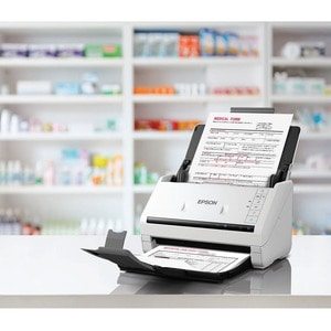 Epson WorkForce DS-570WII Sheetfed Scanner - 600 dpi Optical - 30-bit Color - 30-bit Grayscale - 35 ppm (Mono) - 35 ppm (C