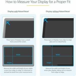 StarTech.com Monitor Privacy Screen for 34 inch Ultrawide Display, 21:9 Widescreen Computer Screen Security Filter, Blue L