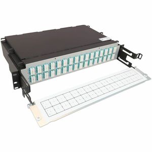 Eaton Tripp Lite Series Preloaded Fiber Patch Panel, 2U - 32x (12F MTP/MPO-PC to 4x LC Duplex F/F) 8F Trunk Cables, OM4 Mu