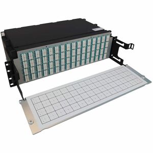Eaton Tripp Lite Series Preloaded Fiber Patch Panel, 3U - 64x (12F MTP/MPO-PC to 4x LC Duplex F/F) 8F Trunk Cables, OM4 Mu