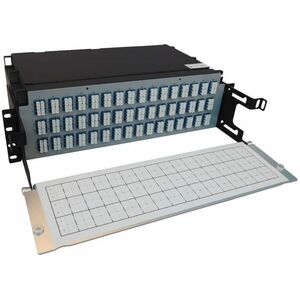 Eaton Tripp Lite Series Preloaded Fiber Patch Panel, 3U - 48x (12F MTP/MPO-APC to 4x LC Duplex F/F) 8F Trunk Cables, OS2 S