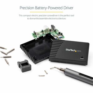 StarTech.com 20-Bit Electric Precision Screwdriver Set, Cordless/Battery Powered, Magnetic Bit Driver Kit for Laptop/Compu