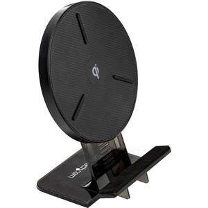 StarTech.com 15W Qi Wireless Charging Stand, Universal Qi Certified Wireless Charger Stand or Pad, For iPhone/Samsung Gala