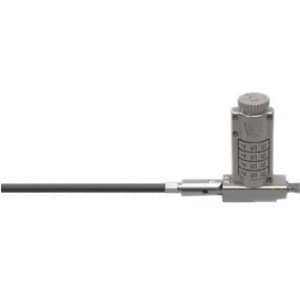 Noble Cable Lock For Notebook - TAA Compliant - 1.80 m Cable - Resettable - 4-digit - Combination Lock - Silver - PVC Coat
